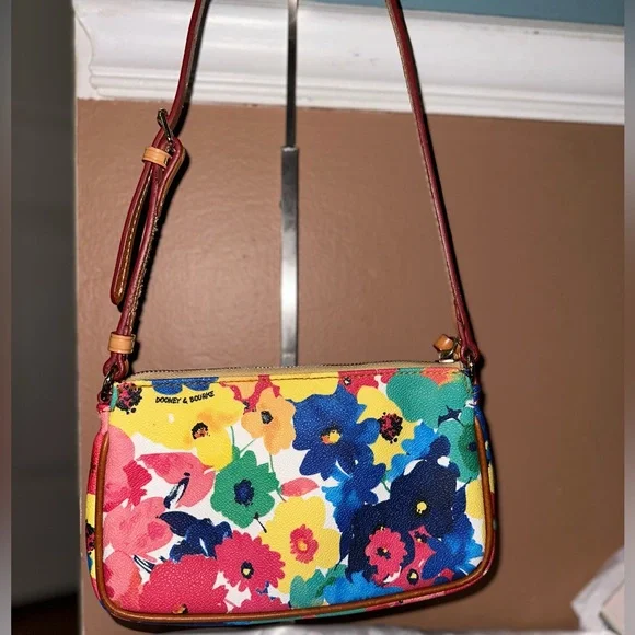 Dooney & Bourke Floral Leather Handbag - Picture 3 of 6